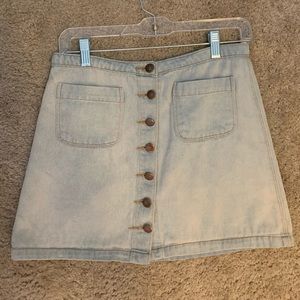 Small button up Jean skirt.